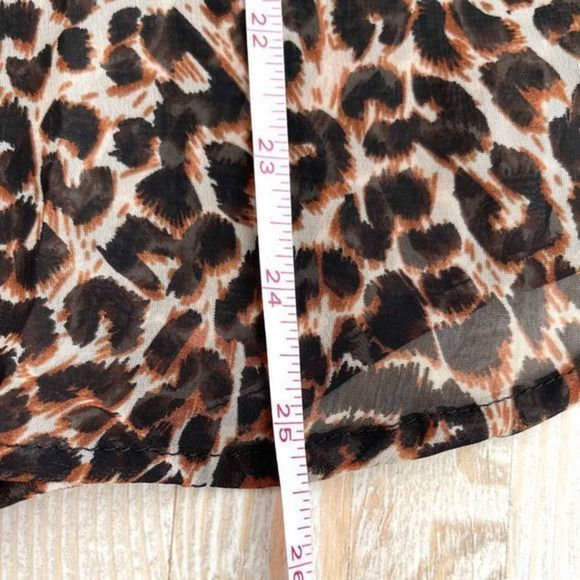 Olive & Oak Cheetah‎ Print Long Sleeve Blouse L - Picture 8 of 8